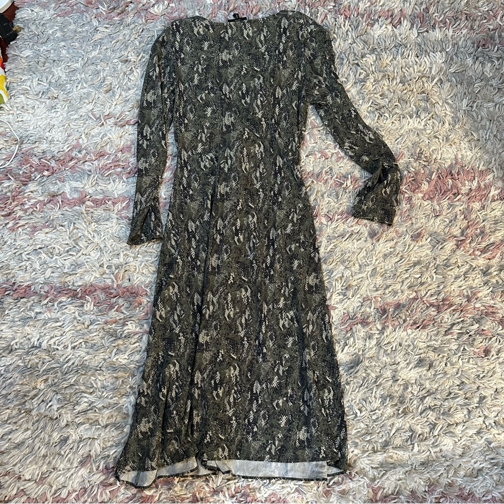 Rag & Bone Jules Twist Front Snake Print Stretch … - image 3